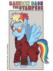 Size: 600x800 | Tagged: safe, artist:oabnormal, rainbow dash, g4, trigun, vash the stampede