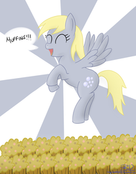 Size: 2000x2552 | Tagged: safe, artist:mikoruthehedgehog, derpy hooves, pegasus, pony, g4, female, high res, mare, muffin, solo