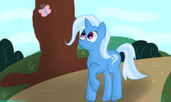 Size: 3324x2000 | Tagged: safe, artist:mikoruthehedgehog, trixie, butterfly, pony, unicorn, g4, female, high res, mare, solo