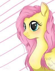 Size: 2100x2700 | Tagged: safe, artist:steffy-beff, fluttershy, pegasus, pony, g4, abstract background, chest fluff, female, high res, mare, solo