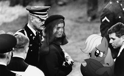 Size: 1600x976 | Tagged: safe, artist:davca, applejack, human, pony, g4, assassination, crying, funeral, hat, irl, irl human, jackie kennedy, jfk assassination, john f. kennedy, photo, ponies in real life, rfk, robert f. kennedy, sad, vector