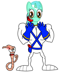 Size: 1280x1334 | Tagged: safe, artist:sergeant16bit, lyra heartstrings, g4, crossover, earthworm jim, simple background, transparent background