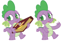 Size: 2333x1553 | Tagged: safe, artist:wicklesmack, spike, g4, season 3, the crystal empire, barb, book, crystal empire, rule 63