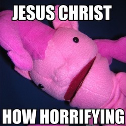 Size: 328x328 | Tagged: safe, pinkie pie, g4, hand puppet, jesus christ how horrifying, puppet, solo, uncanny valley