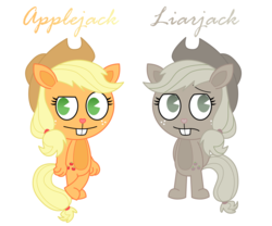 Size: 1407x1170 | Tagged: safe, artist:elica1994, applejack, g4, discorded, happy tree friends, simple background