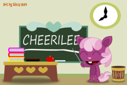 Size: 2083x1401 | Tagged: safe, artist:elica1994, cheerilee, earth pony, pony, g4, female, happy tree friends, solo