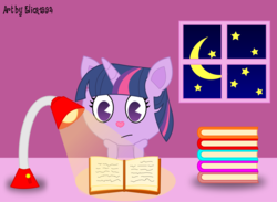 Size: 1547x1134 | Tagged: safe, artist:elica1994, twilight sparkle, g4, happy tree friends, studying