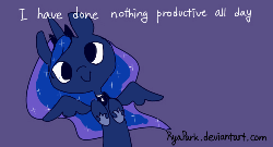 Size: 500x270 | Tagged: safe, artist:lupreia, artist:ryapark, princess luna, alicorn, pony, g4, animated, derp, female, horn, i have done nothing productive all day, majestic as fuck, mare, solo, wings