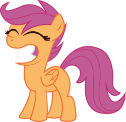 Size: 2468x2386 | Tagged: safe, artist:joemasterpencil, scootaloo, pony, g4, female, grin, high res, simple background, solo, transparent background, vector