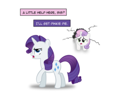 Size: 8800x6800 | Tagged: safe, artist:dtcx97, rarity, sweetie belle, pony, unicorn, g4, absurd resolution, belle sisters, breaking the fourth wall, dialogue, duo, duo female, female, filly, foal, fourth wall, mare, siblings, simple background, sisters, transparent background, vector