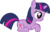 Size: 4000x2563 | Tagged: safe, artist:dtcx97, twilight sparkle, pony, unicorn, g4, cute, female, filly, filly twilight sparkle, horn, lying down, mare, multicolored mane, multicolored tail, ponyloaf, prone, simple background, sitting, smiling, solo, tail, transparent background, twiabetes, unicorn twilight, vector, younger