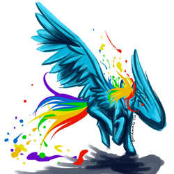 Size: 600x600 | Tagged: safe, artist:eclipseowl, rainbow dash, pony, g4, female, solo