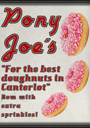 Size: 2480x3508 | Tagged: safe, artist:skeptic-mousey, donut joe, g4, poster, realistic, typography