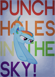 Size: 2480x3508 | Tagged: safe, artist:skeptic-mousey, rainbow dash, g4, poster, the hub, typography