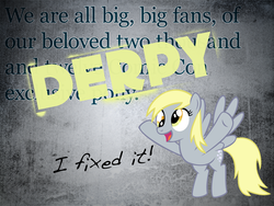 Size: 1600x1200 | Tagged: safe, artist:skeptic-mousey, derpy hooves, pegasus, pony, g4, comic con, female, mare, poster, san diego comic con, sdcc 2012, typography, yay