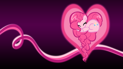 Size: 1920x1080 | Tagged: safe, artist:sirpayne, pinkie pie, g4, heart pony, vector, wallpaper