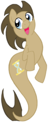 Size: 267x682 | Tagged: safe, artist:lowhitney, doctor whooves, time turner, hippocampus, merpony, pony, g4, male, simple background, solo, stallion, transparent background