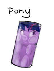 Size: 284x375 | Tagged: safe, artist:php27, twilight sparkle, pony, unicorn, g4, derp, female, mare, pony in a bottle, silly, silly pony, simple background, solo, white background