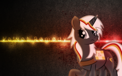Size: 900x563 | Tagged: dead source, safe, artist:vexx3, oc, oc only, oc:velvet remedy, pony, unicorn, fallout equestria, fanfic, fanfic art, female, fluttershy medical saddlebag, horn, mare, medical saddlebag, saddle bag, solo