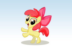 Size: 900x674 | Tagged: safe, artist:willdrawforfood1, apple bloom, earth pony, pony, g4, adorabloom, cute, on hind legs, solo