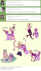 Size: 637x1091 | Tagged: safe, artist:emmy, berry punch, berryshine, human, ask roxy in ponyville, g4, ask, crossover, homestuck, roxy lalonde