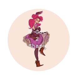 Size: 850x900 | Tagged: safe, artist:emmy, pinkie pie, human, g4, female, humanized, puffy sleeves, saloon dress, saloon pinkie, solo
