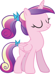 Size: 5082x6788 | Tagged: safe, artist:birthofthepheonix, princess cadance, alicorn, pony, a canterlot wedding, g4, absurd resolution, female, filly, filly cadance, ponytail, proud, simple background, solo, teen princess cadance, transparent background, vector