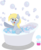 Size: 3000x3632 | Tagged: safe, artist:drewdini, derpy hooves, pegasus, pony, g4, bath, bathtub, bubble, female, high res, mare, simple background, solo, transparent background, vector