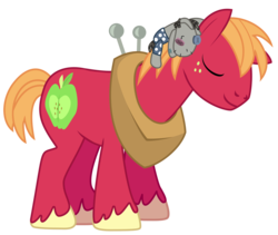 Size: 1800x1517 | Tagged: safe, artist:anarchemitis, big macintosh, smarty pants, earth pony, pony, g4, male, simple background, solo, stallion, transparent background, vector