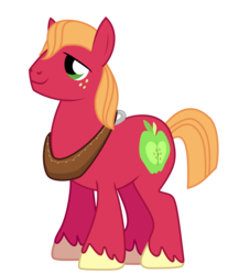 Size: 2400x2900 | Tagged: safe, artist:anarchemitis, big macintosh, earth pony, pony, g4, alternate hairstyle, big swagintosh, high res, male, simple background, solo, stallion, transparent background, vector