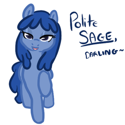 Size: 450x450 | Tagged: safe, artist:mt, oc, oc only, oc:sage (4chan), earth pony, pony, 4chan, darling, female, lidded eyes, mare, polite, sage, simple background, solo, white background