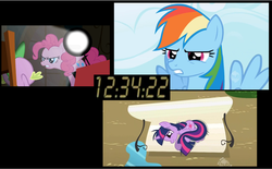 Size: 2401x1493 | Tagged: safe, pinkie pie, rainbow dash, spike, twilight sparkle, g4, 24, female