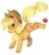 Size: 960x1055 | Tagged: safe, artist:kaphrin, applejack, earth pony, pony, g4, apple, female, kick, obligatory apple, simple background, solo