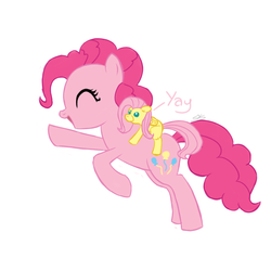 Size: 900x900 | Tagged: safe, artist:speccysy, fluttershy, pinkie pie, earth pony, pony, g4, doll, female, lesbian, mare, ship:flutterpie, shipping, solo, yay
