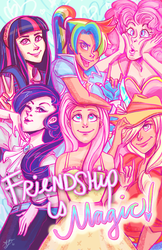 Size: 518x800 | Tagged: safe, artist:papier-crane, applejack, fluttershy, pinkie pie, rainbow dash, rarity, twilight sparkle, human, g4, female, humanized, mane six