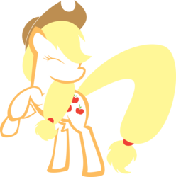 Size: 7641x7706 | Tagged: safe, artist:finalflutter, applejack, earth pony, pony, g4, absurd resolution, eyes closed, female, rearing, simple background, solo, transparent background, vector