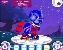 Size: 751x602 | Tagged: safe, pony, male, optimus prime, ponified, pony maker, solo, stallion, transformers