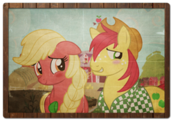 Size: 1109x778 | Tagged: safe, artist:lugiaangel, oc, oc only, applejack's parents, faded, hilarious in hindsight, ma apple, not bright mac, pa apple, parent, picture