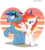 Size: 1249x1402 | Tagged: safe, artist:lugiaangel, oc, oc only, oc:lightning blitz, oc:sunset breeze, pegasus, pony, blushing, female, male, mare, seduction, spread wings, stallion, tail, tail seduce, wingboner, wings