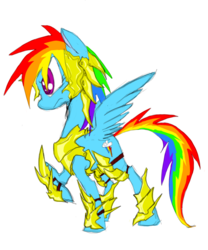 Size: 1000x1200 | Tagged: safe, artist:nowler, rainbow dash, pony, g4, armor, female, simple background, solo, transparent background