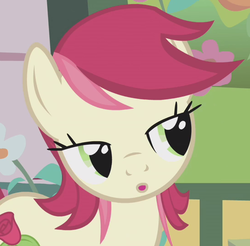 Size: 548x540 | Tagged: safe, screencap, roseluck, earth pony, pony, bridle gossip, g4, season 1, bedroom eyes, female, mare, out of context, solo