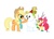Size: 800x582 | Tagged: safe, artist:deprava, apple bloom, applejack, g4, boots, clothes, duo, hat, scarf, sisters, snow, snowmare, snowpony, winter