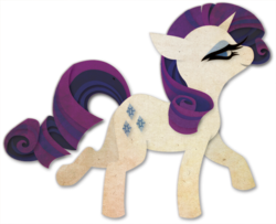 Size: 739x600 | Tagged: safe, artist:sleepwalks, rarity, pony, unicorn, g4, female, mare, paper pony, simple background, solo, transparent background