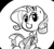 Size: 770x700 | Tagged: dead source, safe, artist:tess, rarity, pony, unicorn, g4, female, mare, monochrome, solo