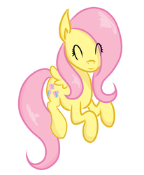 Size: 1113x1349 | Tagged: dead source, safe, artist:fribox, fluttershy, pegasus, pony, g4, eyes closed, female, mare, simple background, solo, white background