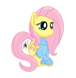 Size: 1033x1057 | Tagged: dead source, safe, artist:fribox, fluttershy, pegasus, pony, g4, bottomless, clothes, female, mare, partial nudity, solo, sweater, sweatershy