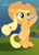 Size: 743x1024 | Tagged: safe, artist:buckethelm, applejack, earth pony, pony, g4, bipedal, female, filly, foal, harmonica, musical instrument, solo, younger