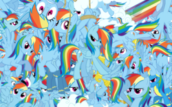 Size: 2560x1600 | Tagged: safe, artist:lightningbolt, rainbow dash, pony, g4, female, rainbow blitz, so much pony, vector, wallpaper