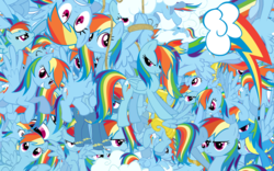 Size: 2560x1600 | Tagged: safe, artist:lightningbolt, rainbow dash, pony, g4, female, rainbow blitz, so much pony, vector, wallpaper
