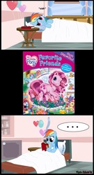 Size: 798x1473 | Tagged: safe, screencap, rainbow dash, rainbow dash (g3), earth pony, pegasus, pony, g3, g4, book, female, meme, reading rainbow